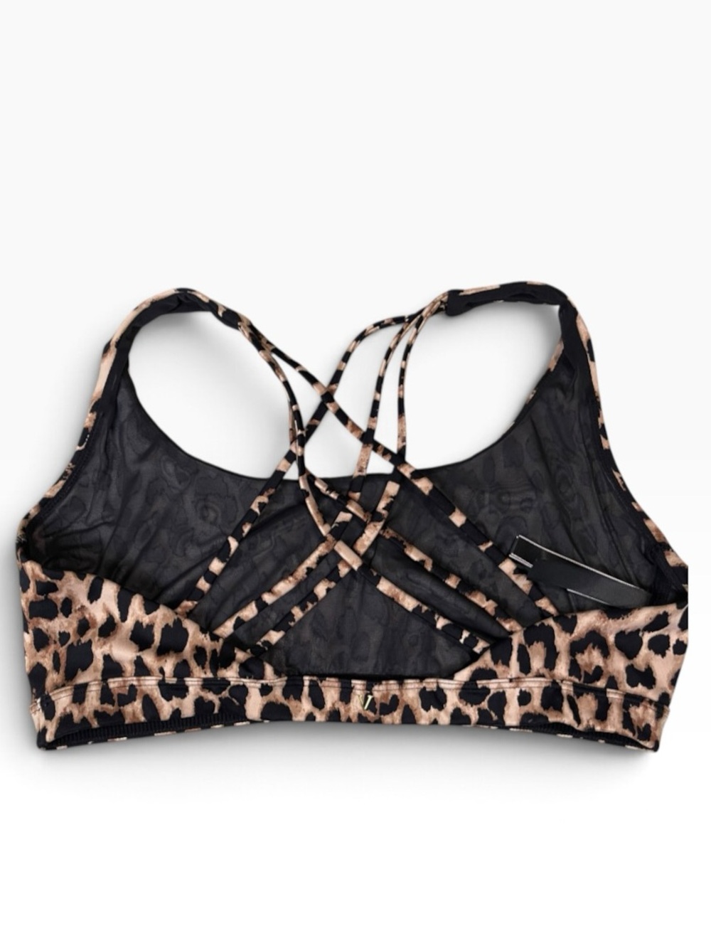 Victoria's Secret Sports Bra Strappy leopard print size xl
